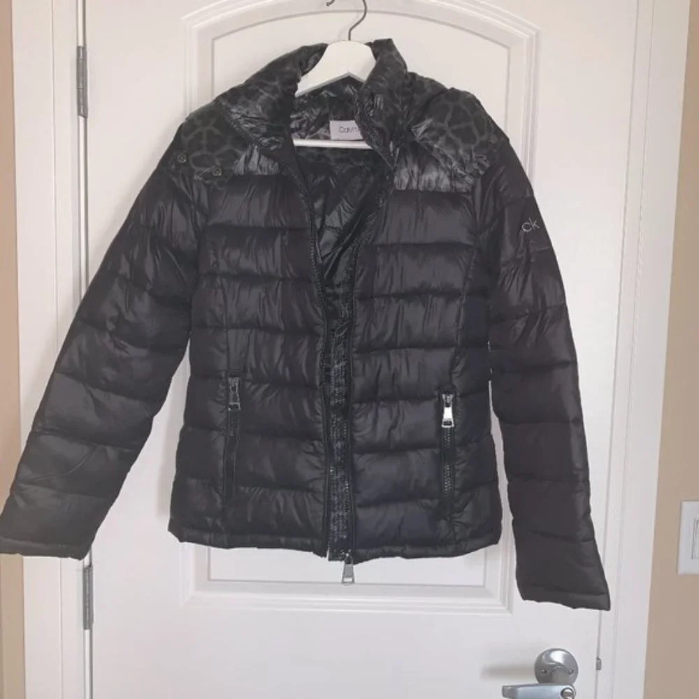 Calvin Klein Black Puffer Jacket, Size XS * - Picture 3 of 7